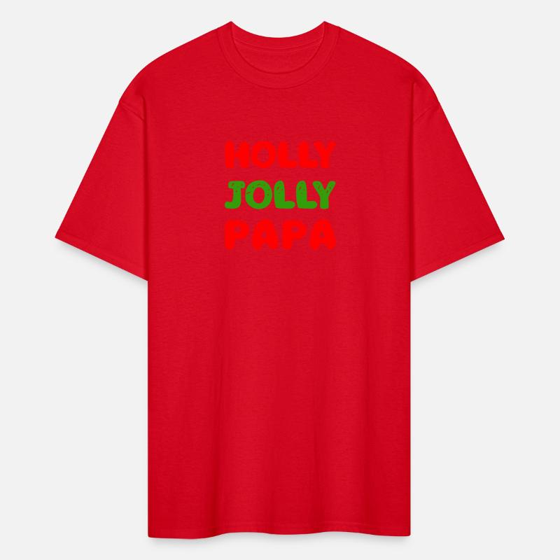Holly Jolly Papa Gift For Dad Christmas Wear Art