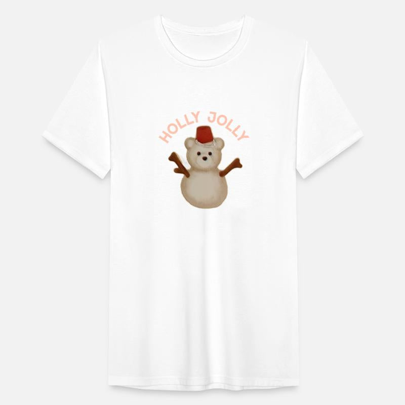 Holly Jolly Snowman Bear Christmas Greetings