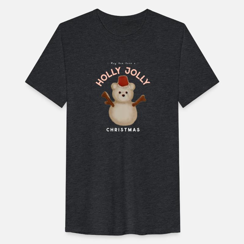 Holly Jolly Snowman Bear Christmas Greetings