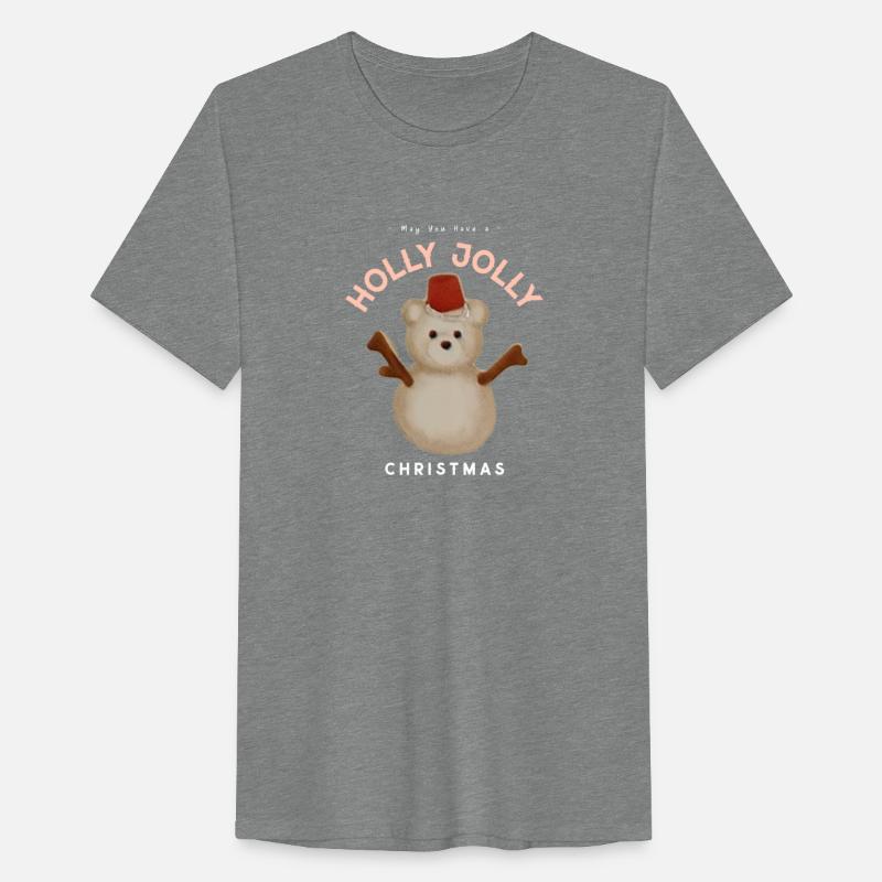 Holly Jolly Snowman Bear Christmas Greetings