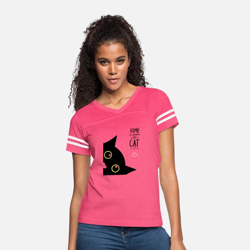 Home is where my cat is Unisex Contrast Hoodie