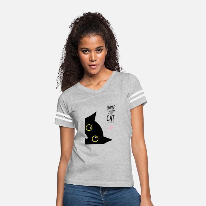 Home is where my cat is Unisex Contrast Hoodie