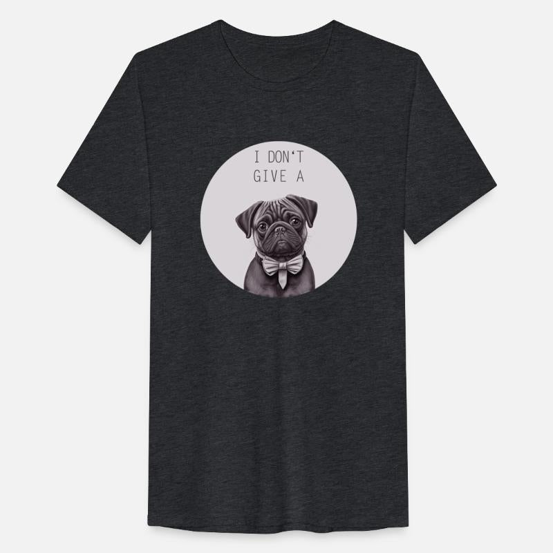 I don't give a Pug - Cute Hipster Pug With Tie Bow
