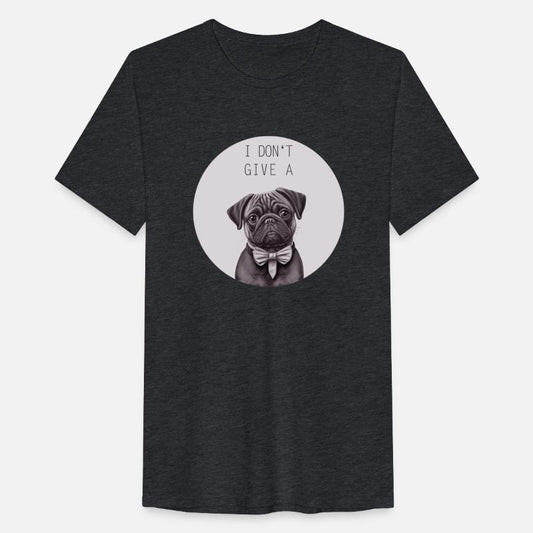 I don't give a Pug - Cute Hipster Pug With Tie Bow