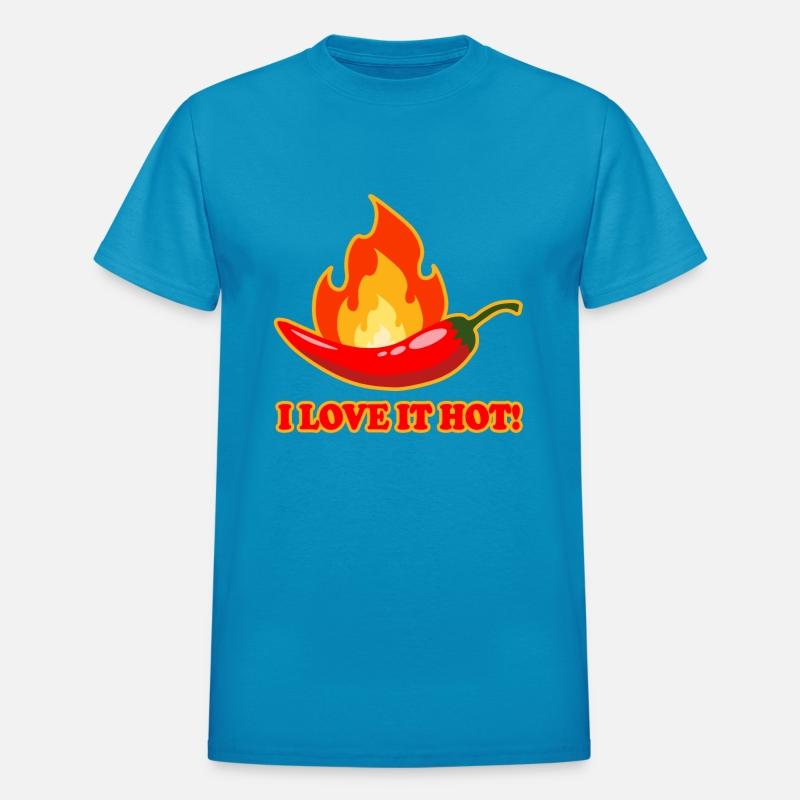 I love it hot ! Hot chili, Red pepper with fire.