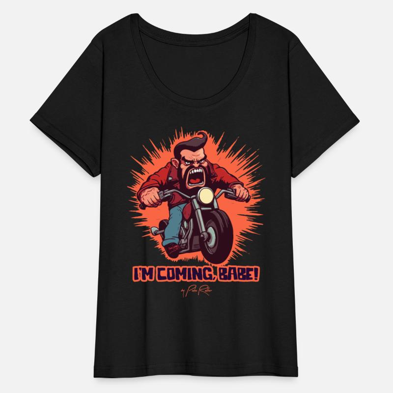 I’m Coming Babe - Cartoon Biker