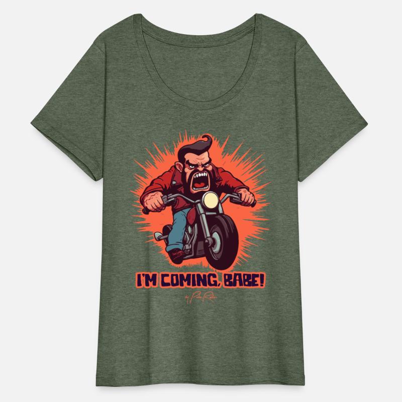 I’m Coming Babe - Cartoon Biker