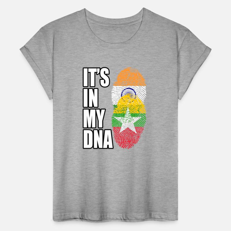 Indian And Burmese Mix Heritage DNA Flag