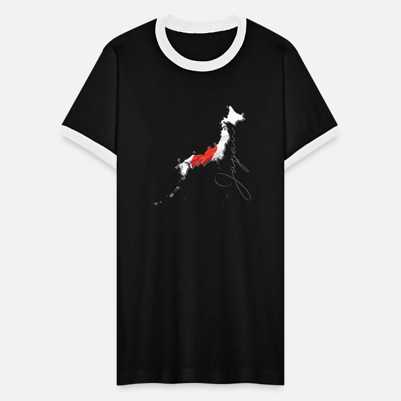 Japan Flag in Japan Map EN