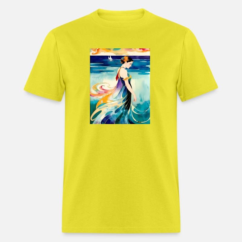 Lady in the Lake Mysterious Watercolor Masterpiece