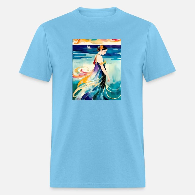 Lady in the Lake Mysterious Watercolor Masterpiece