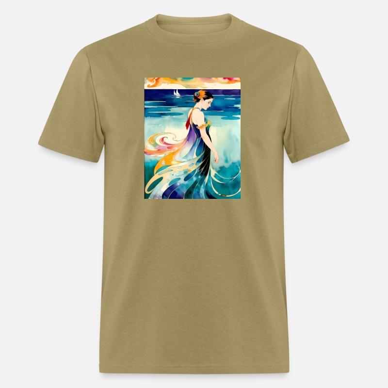 Lady in the Lake Mysterious Watercolor Masterpiece