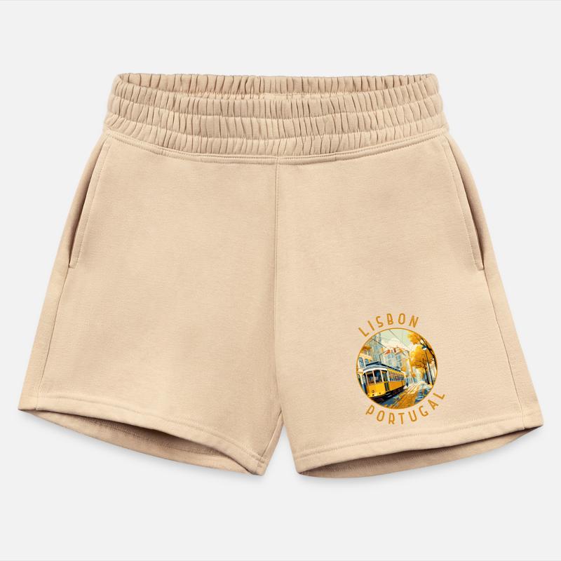 Lisbon Portugal Yellow Tram Retro Distressed