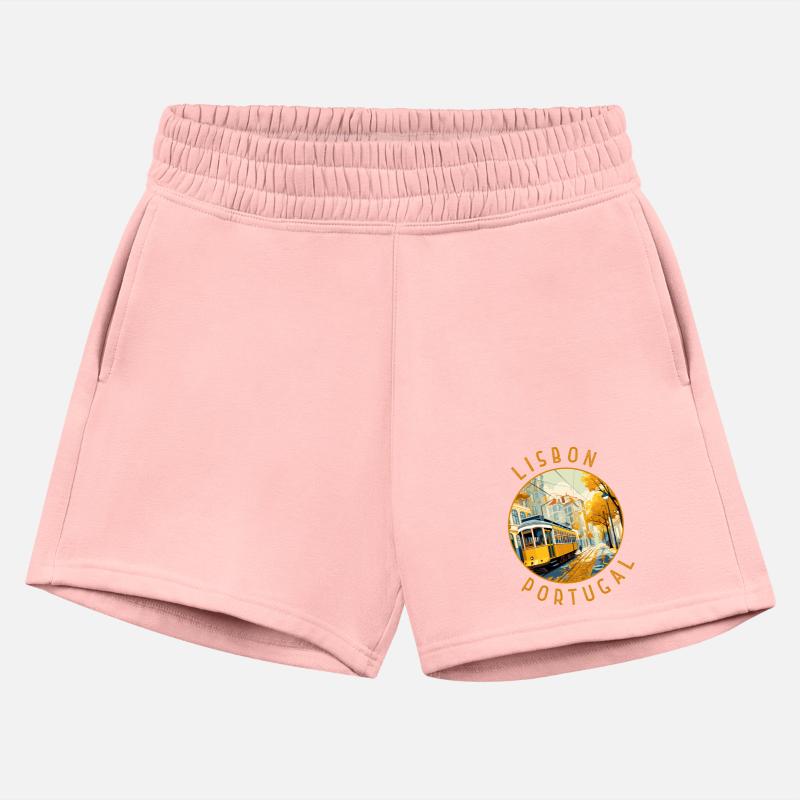 Lisbon Portugal Yellow Tram Retro Distressed