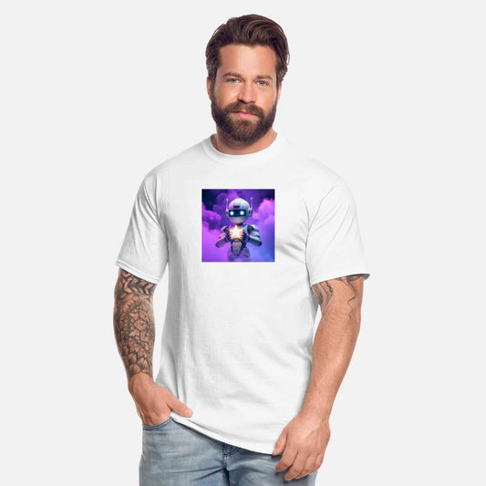 Little robot holdin a star design