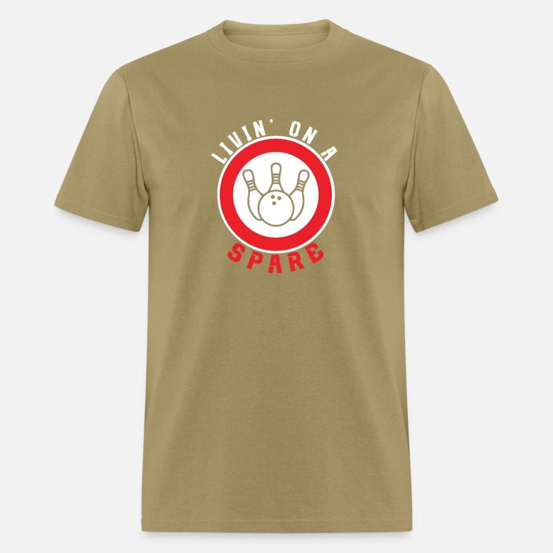 Living on a Spare Bowling League Team Tee Funny B