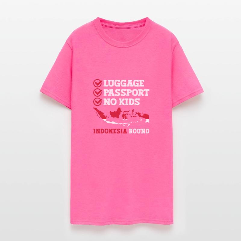 Luggage Passport No Kids Indonesia Bound Vacation