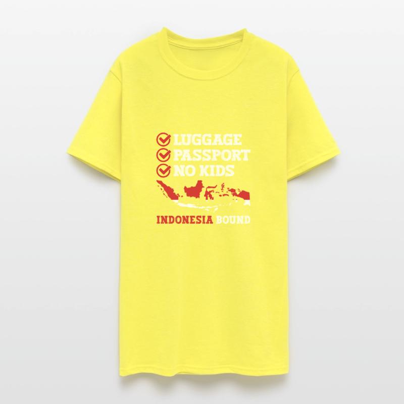 Luggage Passport No Kids Indonesia Bound Vacation