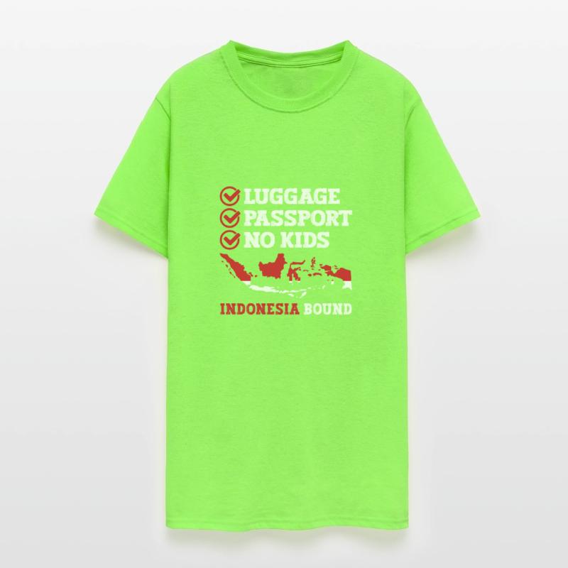 Luggage Passport No Kids Indonesia Bound Vacation