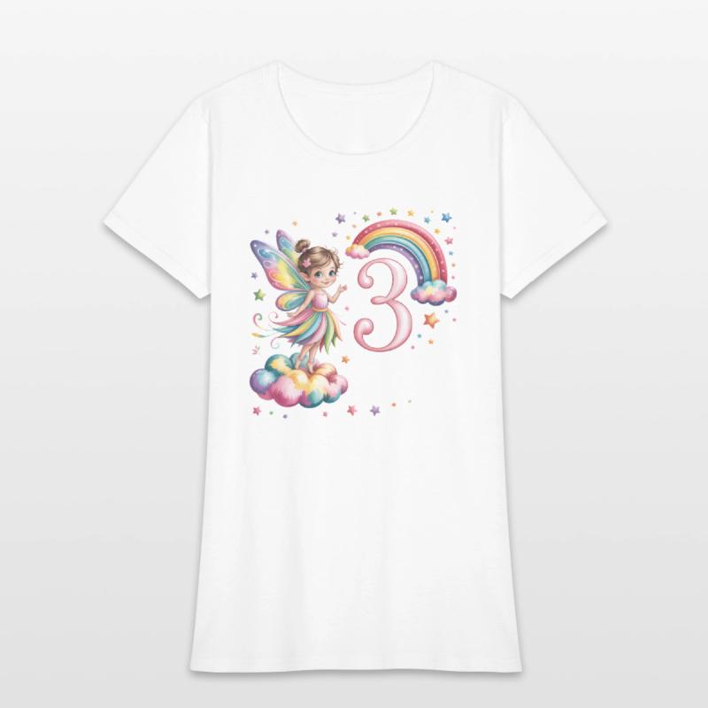 Magical Rainbow Fairy Elf 3nd Birthday Girl