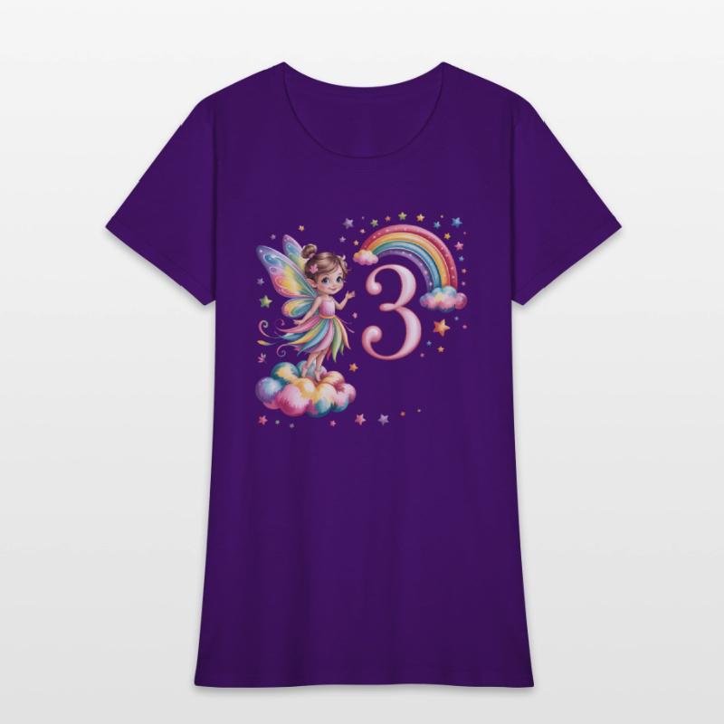 Magical Rainbow Fairy Elf 3nd Birthday Girl
