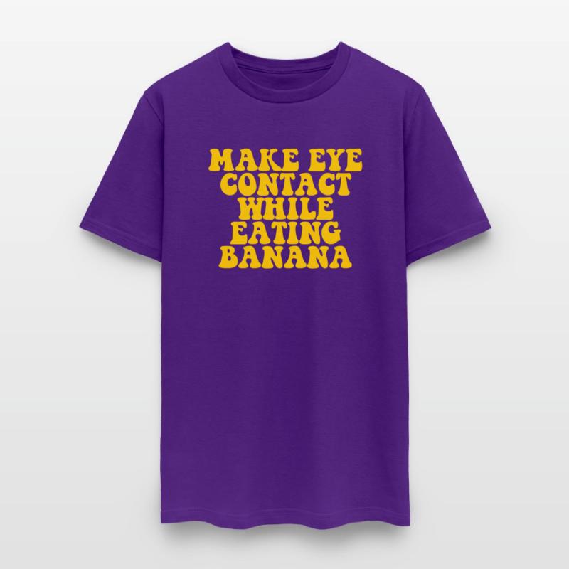 Make Eye Contact While Eating Banana