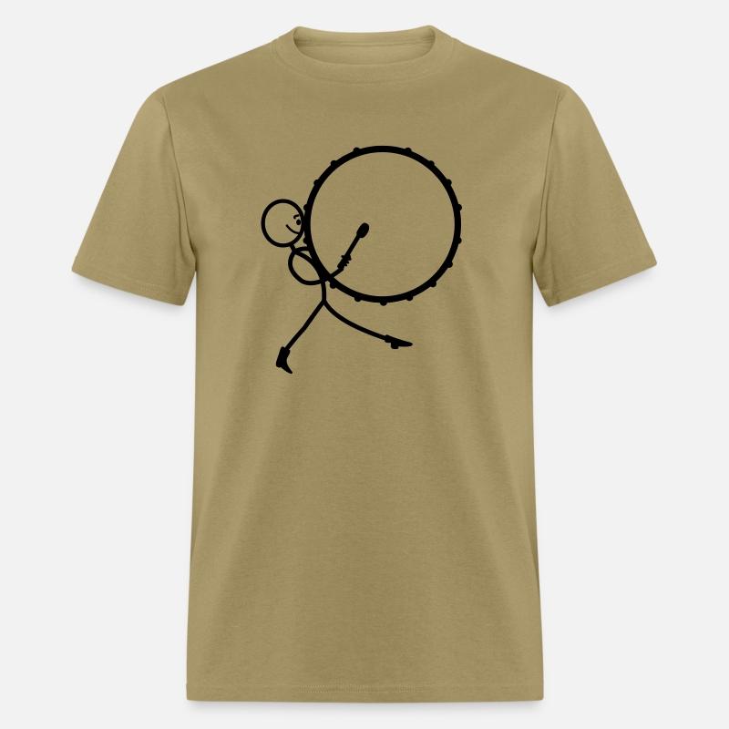 Marching with big drum Stickmen