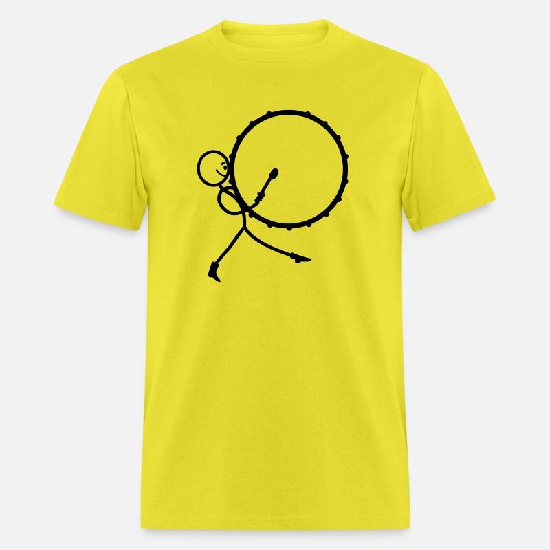 Marching with big drum Stickmen