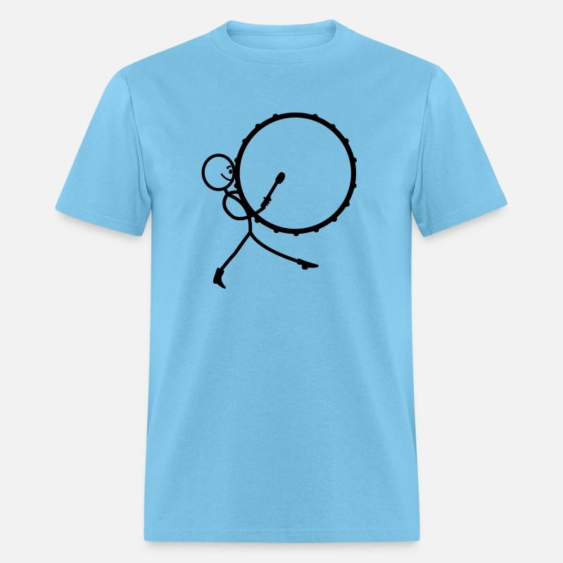 Marching with big drum Stickmen