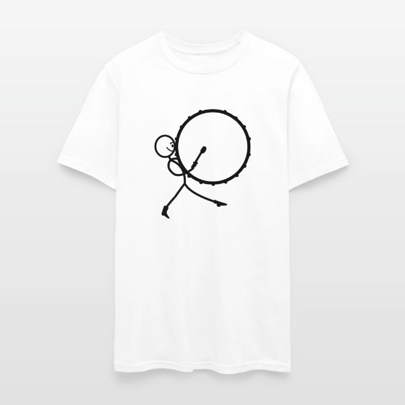 Marching with big drum Stickmen