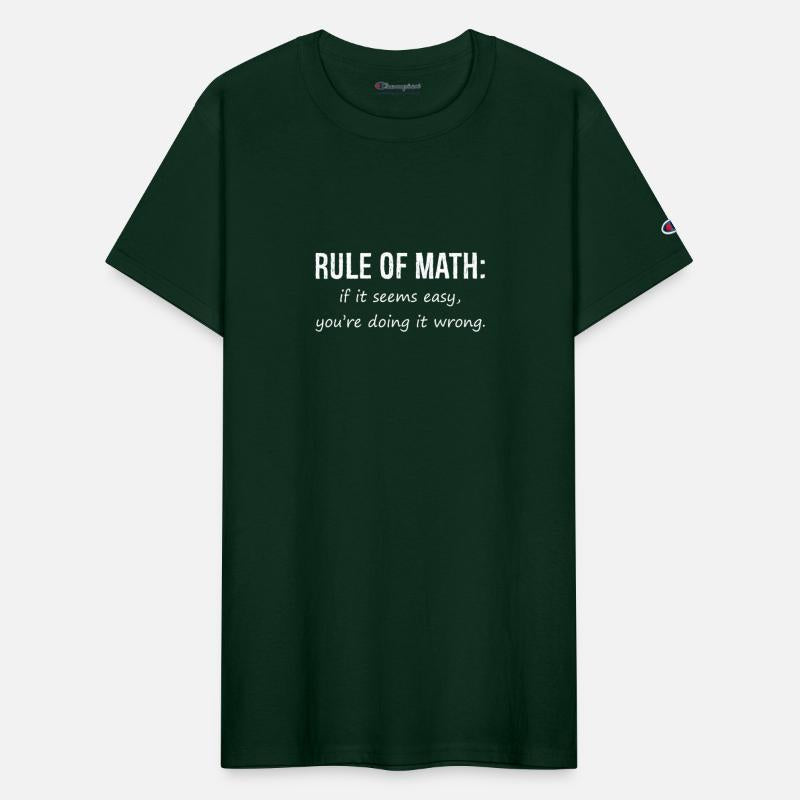 Math shirt Funny Mens Mathlete Rule of Math funny