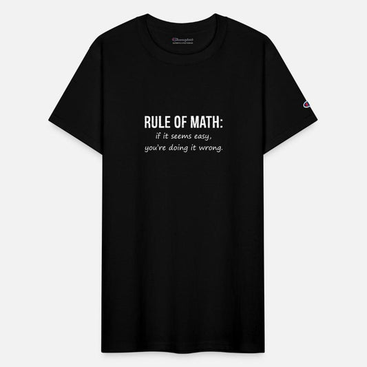 Math shirt Funny Mens Mathlete Rule of Math funny
