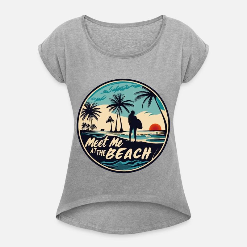 Meet Me At The Beach Surfer Girl Saying Quote