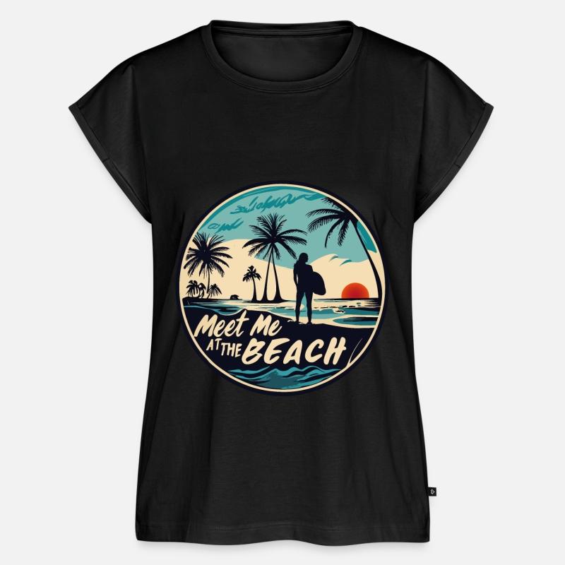 Meet Me At The Beach Surfer Girl Saying Quote