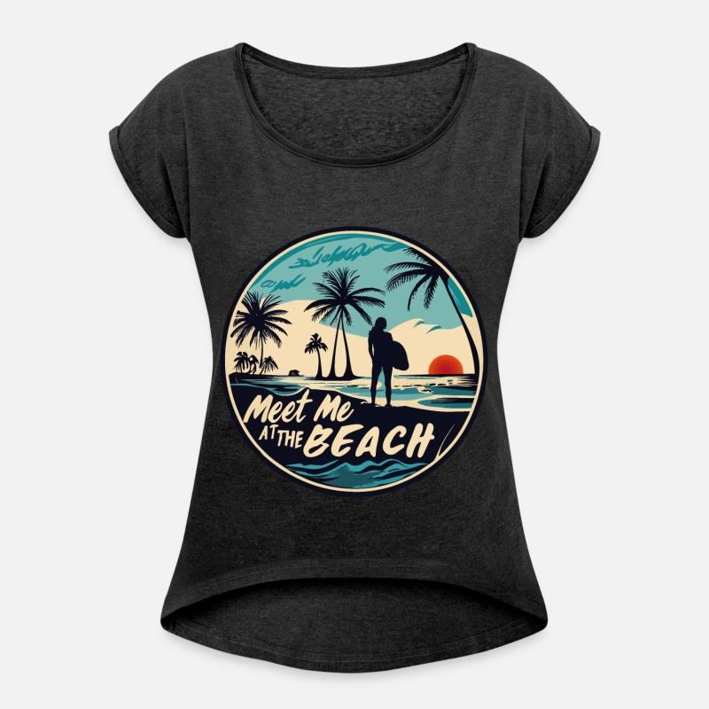 Meet Me At The Beach Surfer Girl Saying Quote