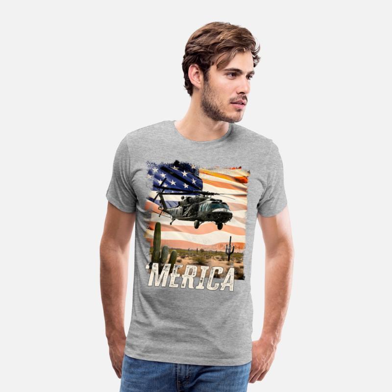 Merica Black Hawk Proud Army Navy Soldier Veteran