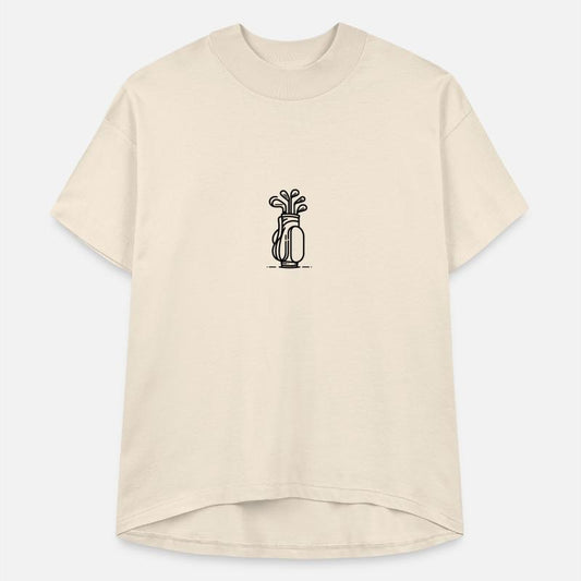 Minimalist Golf Clubs Silhouette Art - black