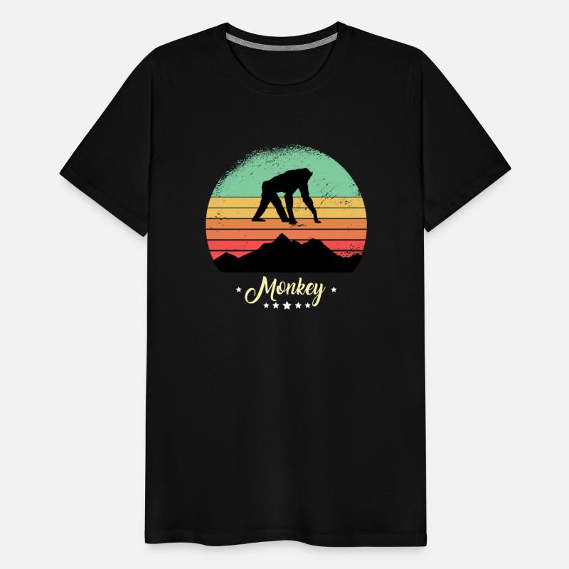 Monkey Vintage Animals Retro Sunset Ape