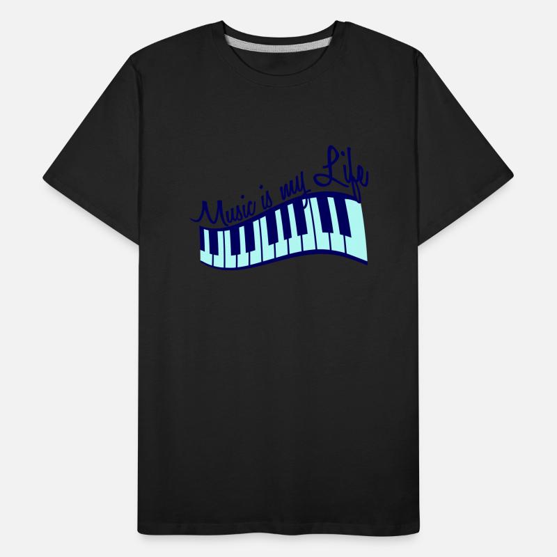 Music is my Life Text Keyboard Piano Love Party