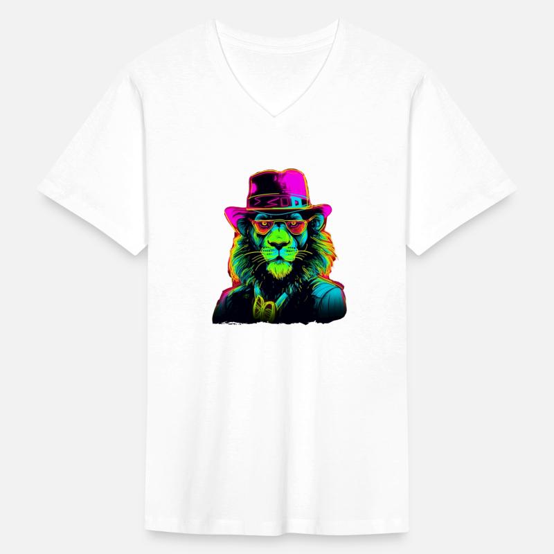 Neon gangster lion