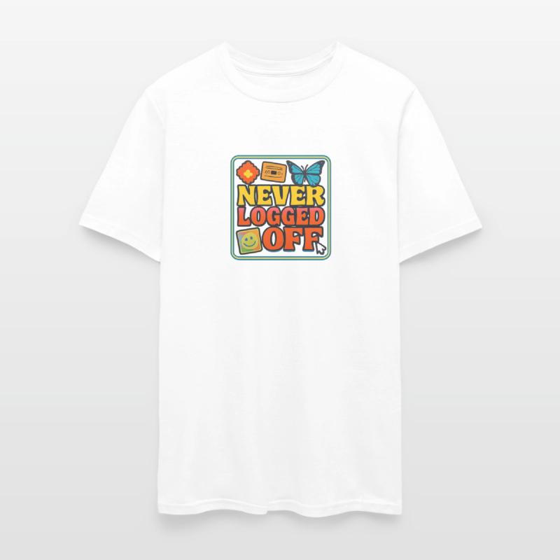 Never Logged Off Digital Art Tee