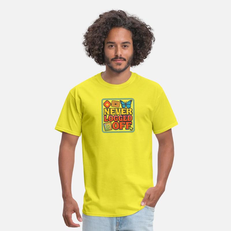 Never Logged Off Digital Art Tee
