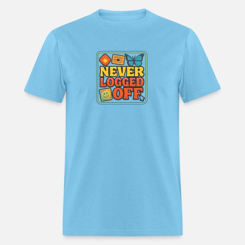 Never Logged Off Digital Art Tee