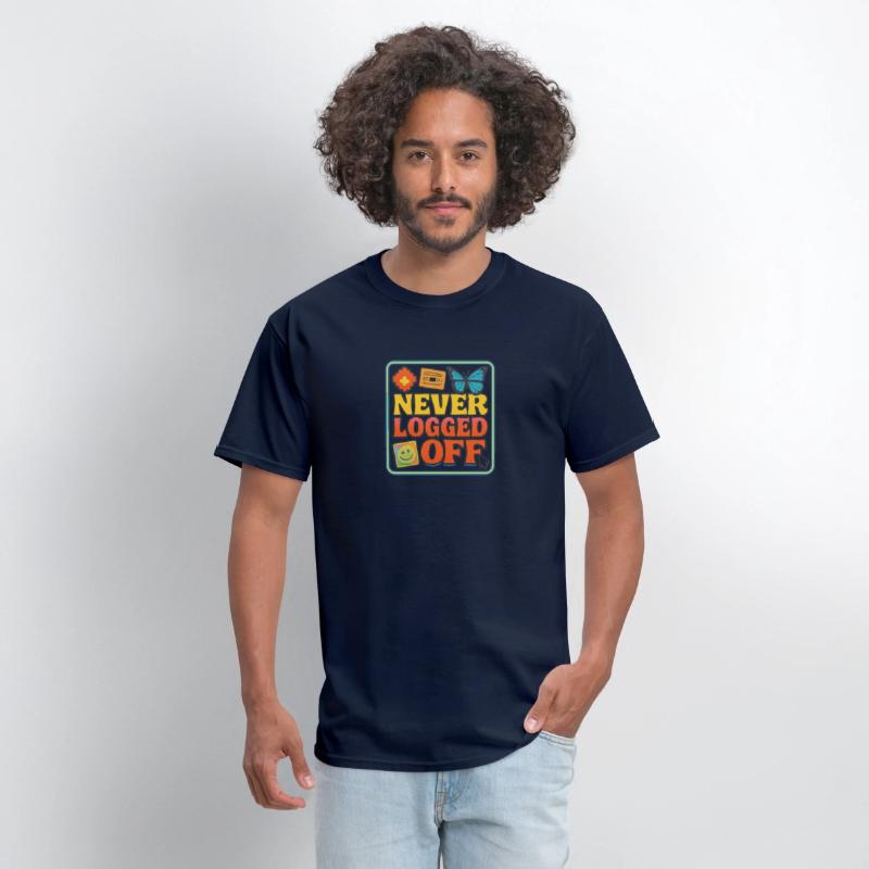 Never Logged Off Digital Art Tee
