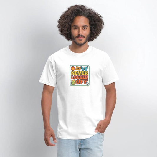 Never Logged Off Digital Art Tee