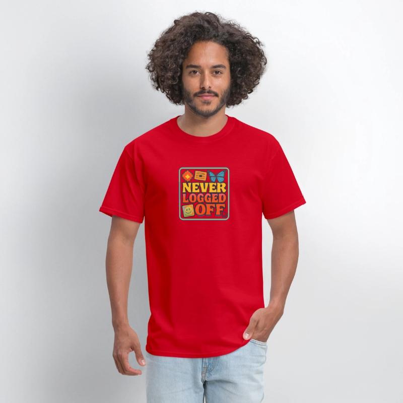 Never Logged Off Digital Art Tee