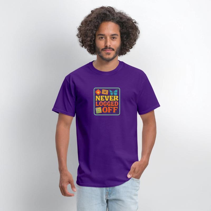 Never Logged Off Digital Art Tee