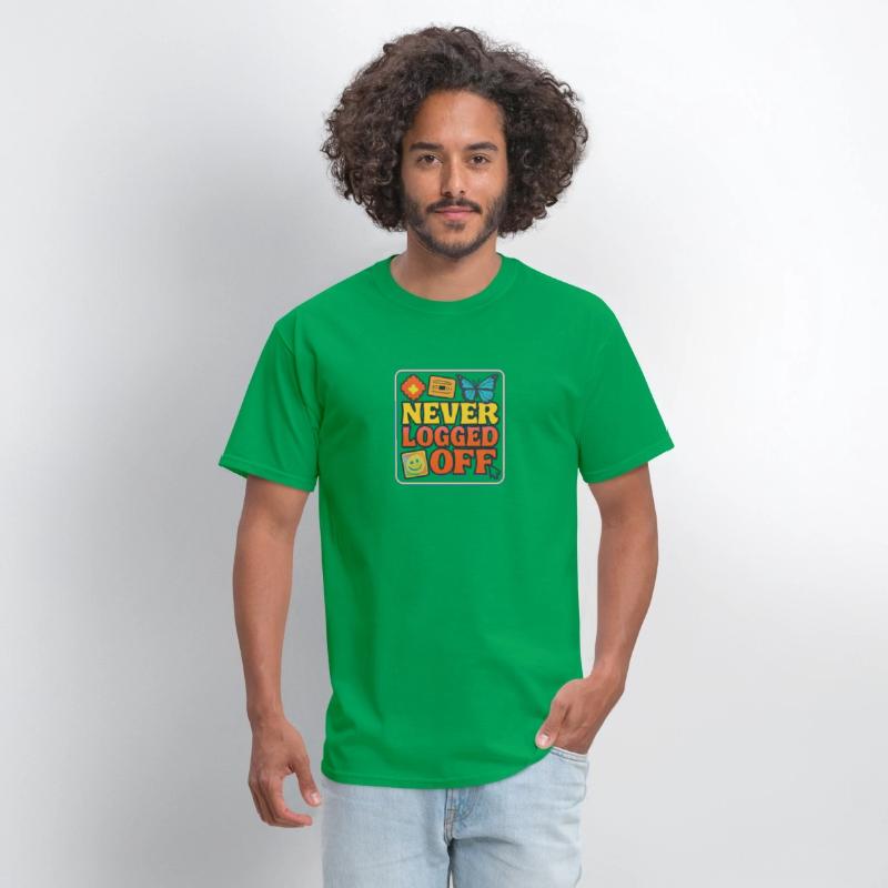 Never Logged Off Digital Art Tee