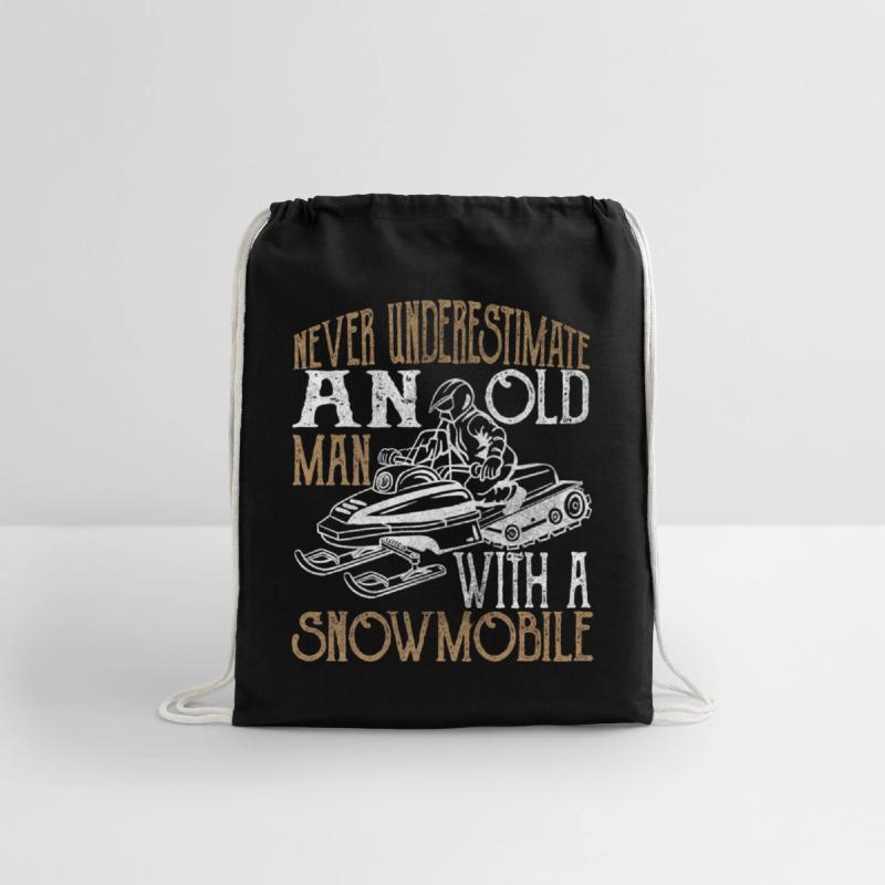 Never underestimate an old man with a snowmobile