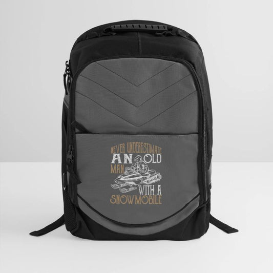 Never underestimate an old man with a snowmobile